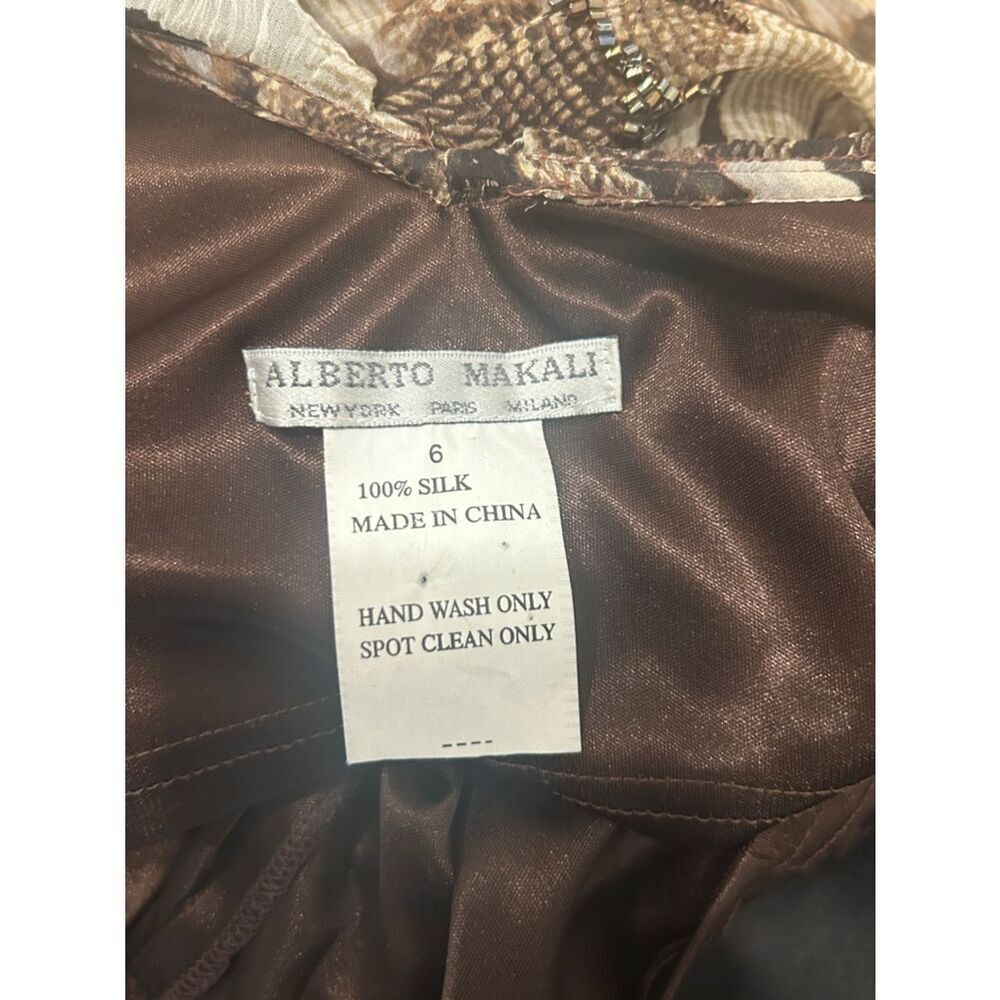 Alberto Makali Animal Print Cocktail Dress w Matching Shawl - Picture 10 of 14